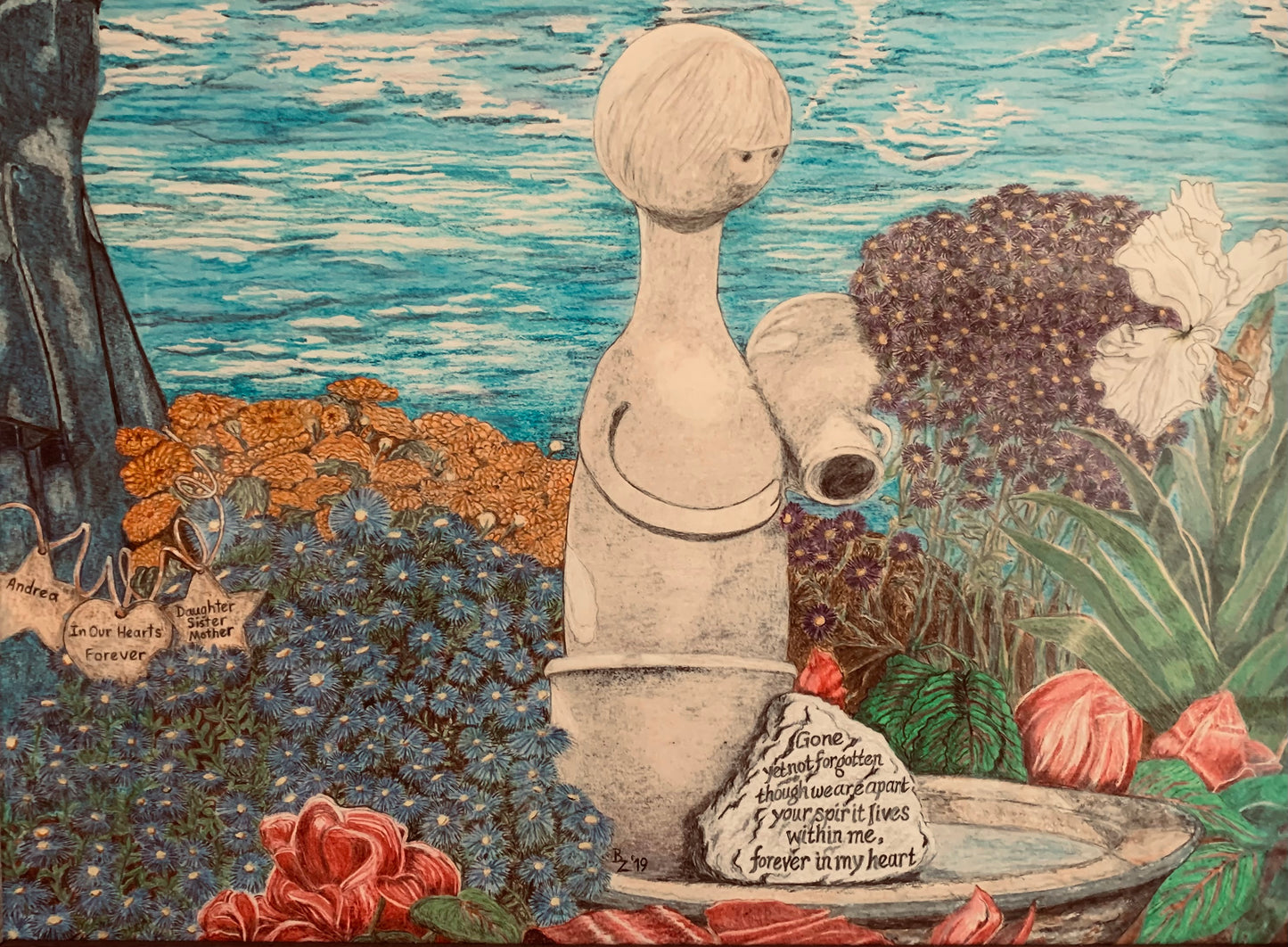 **"Andre’s Garden" - Heartfelt Memorial Illustration**