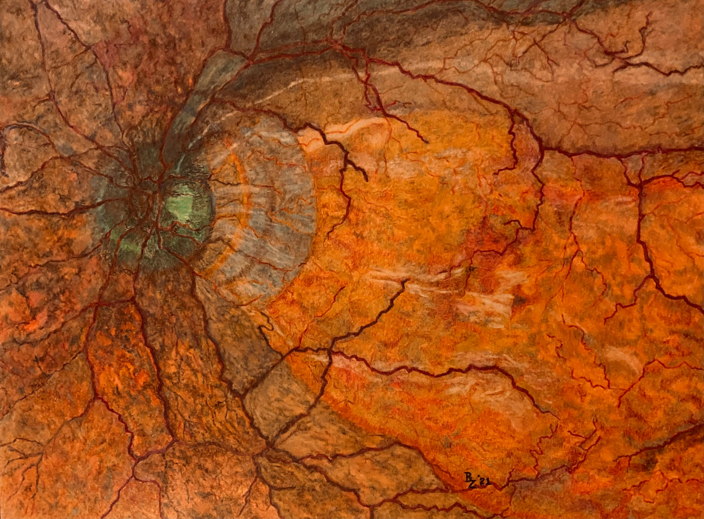 "Visionary Landscapes" - Intricate Retinal Imaging Diptych